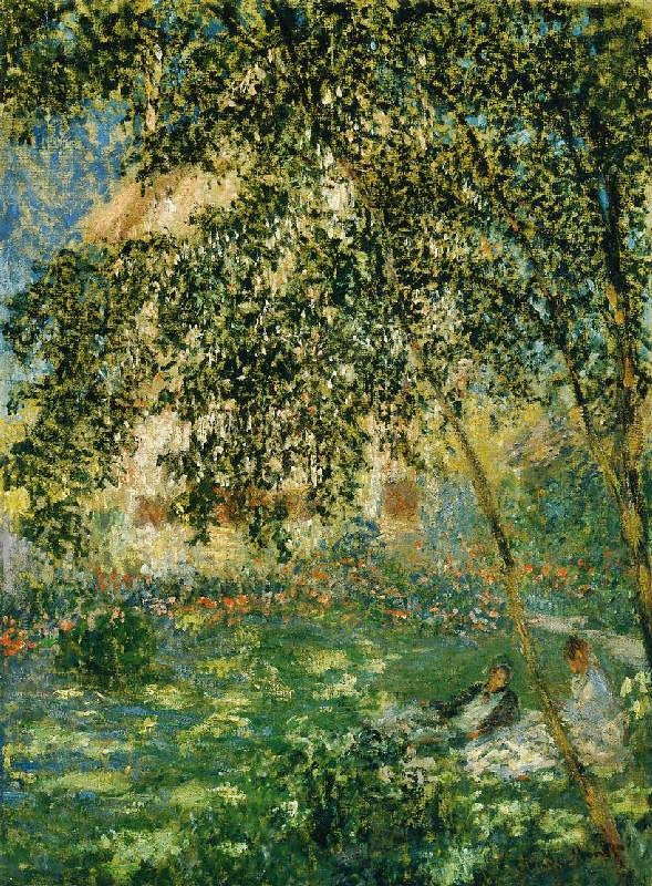Relaxing In The Garden, Argenteuil by Claude Oscar Monet
