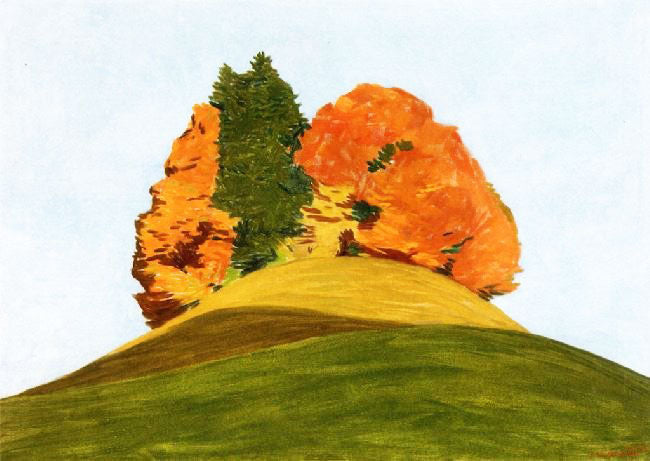 Hill In Autumn (First Version) by Hans Emmenegger