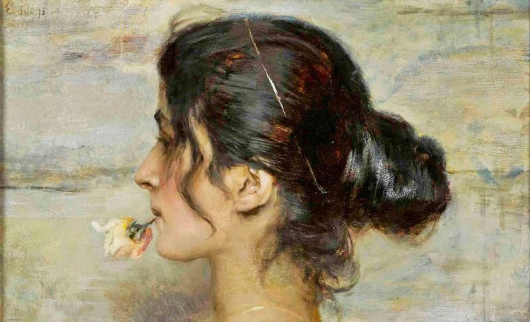 Con La Rosa Tra Le Labbra by Ettore Tito