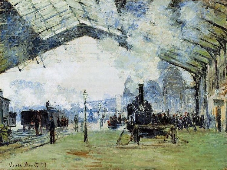 Arrival Of The Normandy Train, Gare Saint-Lazare by Claude Oscar Monet