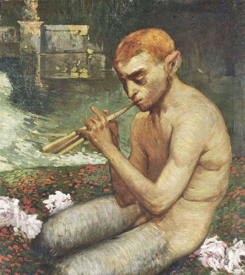 Pan Playing A Tune By The River by Gaston La Touche