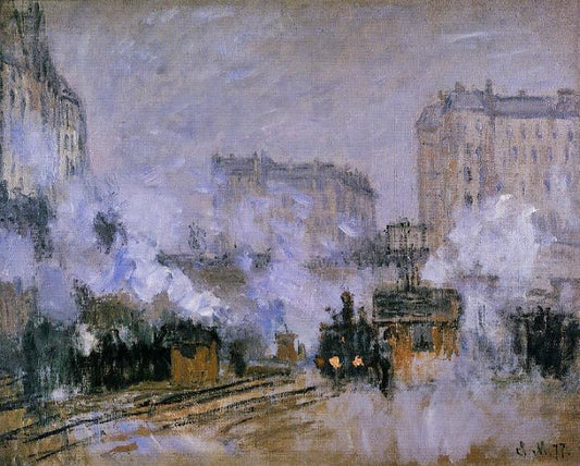 Exterior Of The Saint-Lazare Station, Arrival Of A Train by Claude Oscar Monet