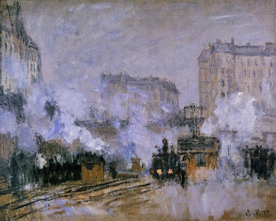 Exterior Of The Saint-Lazare Station, Arrival Of A Train by Claude Oscar Monet