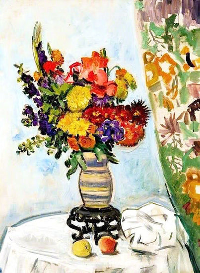 Flowers In A Chinese Vase by George Leslie Hunter