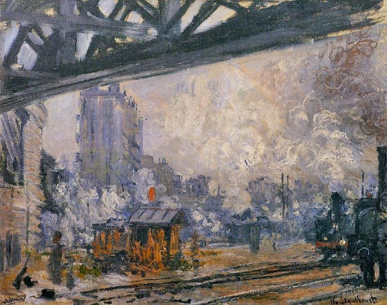 Exterior View Of The Saint-Lazare Station by Claude Oscar Monet