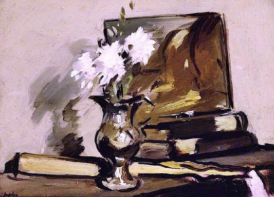 Flowers In A Silver Jug by Samuel John Peploe