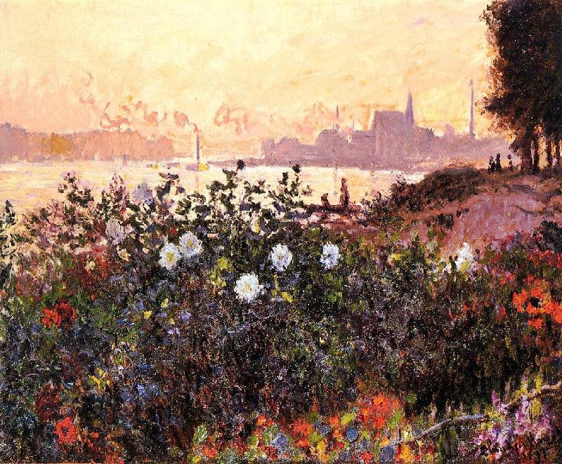 ARGENTEUIL, FLOWERS BY THE RIVERBANK