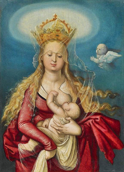 The Virgin As Queen Of Heaven Suckling The Infant Christ by Hans Baldung Grien