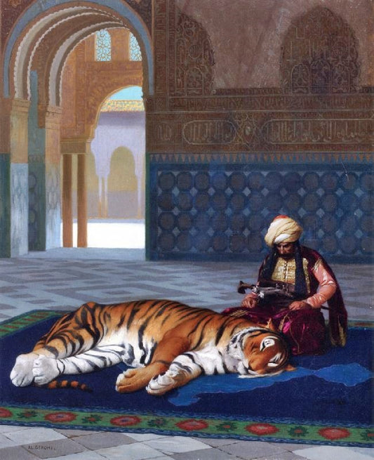The Tiger And Its Guardian by Jean-Léon Gérôme