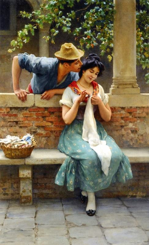 Venetian Lovers by Eugene de Blaas