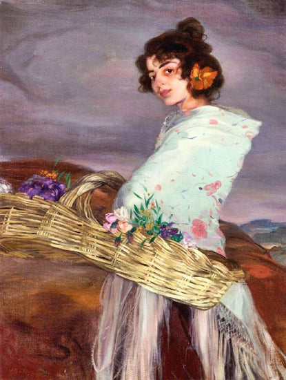 Gypsy Flower Seller by Ignacio Zuloaga y Zabaleta