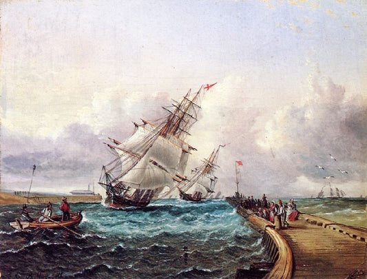 Ships Approaching Port by James E. Buttersworth