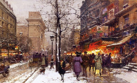 Porte Saint Denis by Eugene Galien-Laloue