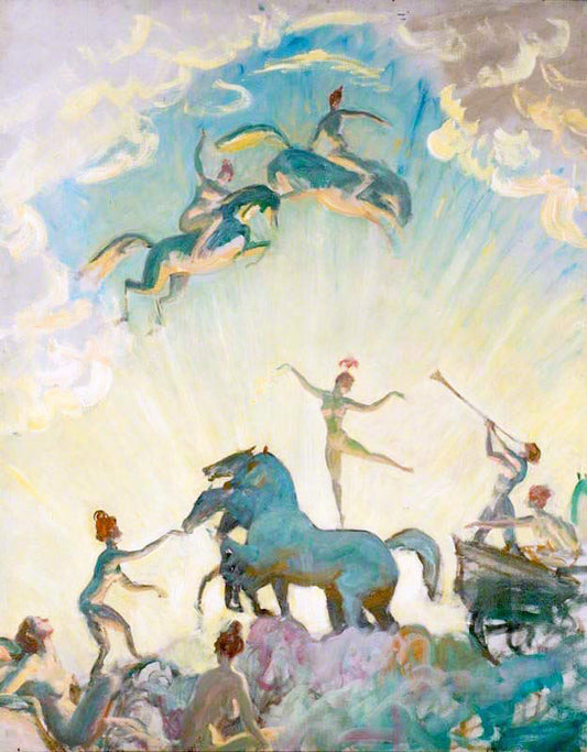 Sun Worship’, A Design For A Drop Cloth For The Chelsea Arts Ball by Alfred James Munnings P.R.A. R.W.S.
