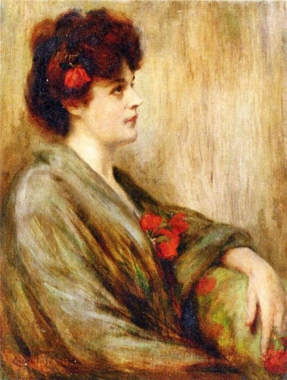 Portrait Of Lida Rose Mccabe by James Carroll Beckwith