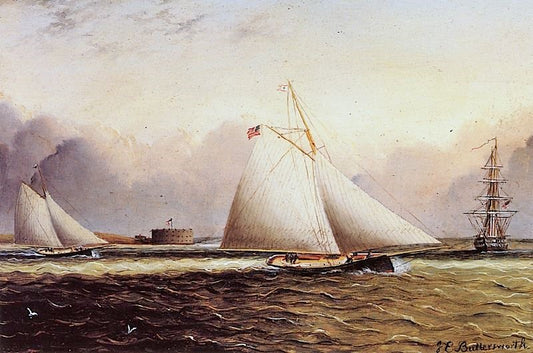 Yacht Race Off Castle Rock by James E. Buttersworth