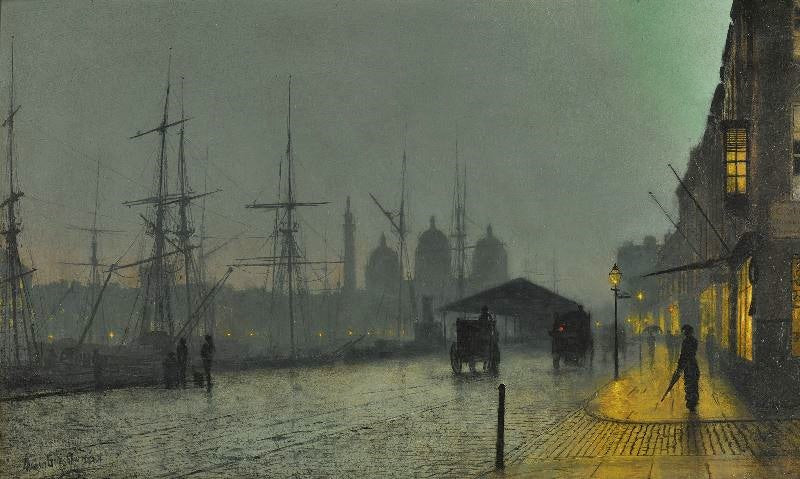 Princes Dock, Hull by John Atkinson Grimshaw
