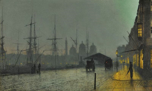Princes Dock, Hull by John Atkinson Grimshaw