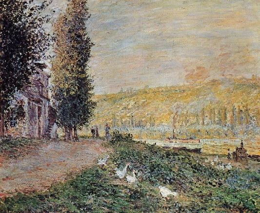 The Banks Of The Seine, Lavacourt by Claude Oscar Monet