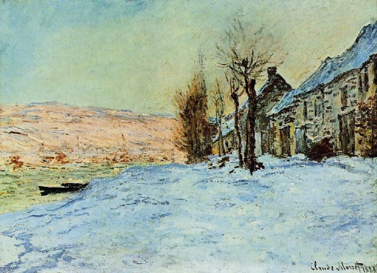 Lavacourt, Sun And Snow by Claude Oscar Monet