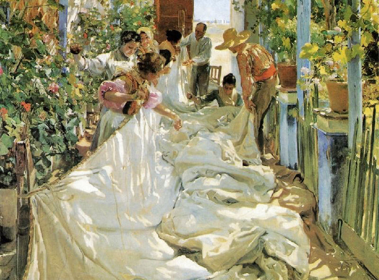 Mending The Sail by Joaquin Sorolla y Bastida