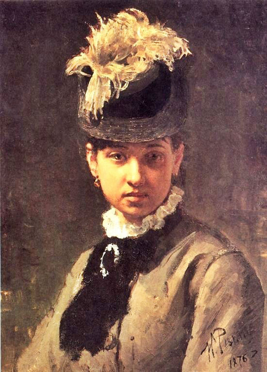 Portrait Of Vera Repina, The Artist’S Wife. by Ilia Efimovich Repin