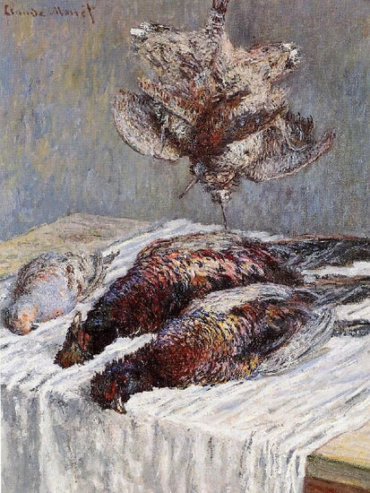 Pheasants, Woodcocks And Partridges by Claude Oscar Monet