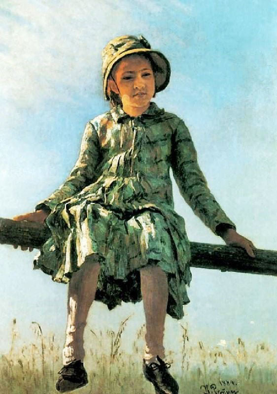 Dragon-Fly. Portrait Of Vera Repina, The Artist’S Daughter. by Ilia Efimovich Repin
