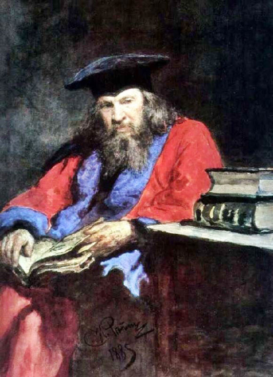 Portrait Of Dmitry Mendeleev. by Ilia Efimovich Repin