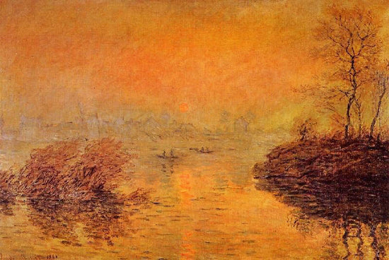 Sunset On The Seine At Lavacourt, Winter Effect by Claude Oscar Monet