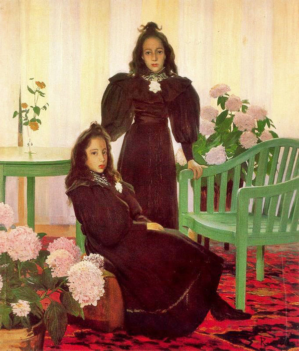 Retratro De Gemelas by Santiago Rusiñol Prats