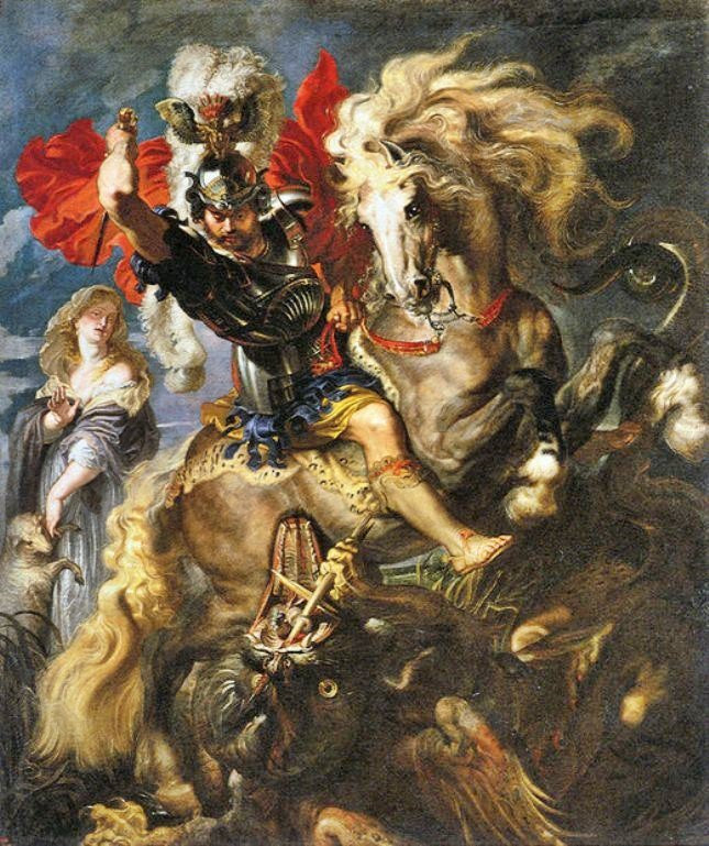 ST GEORGE AND A DRAGON