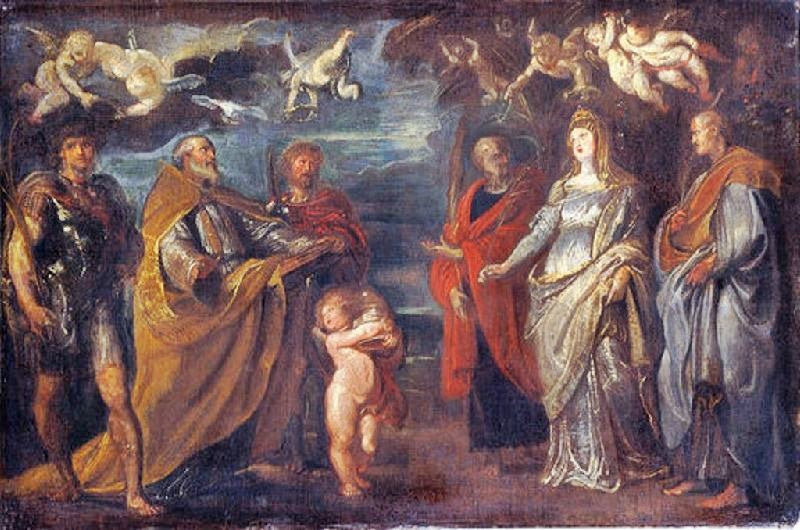 ST GEORGE WITH MARTYRS MAURUS, PAPIANUS, DOMITILLA, NERUS AND ACHILLEUS