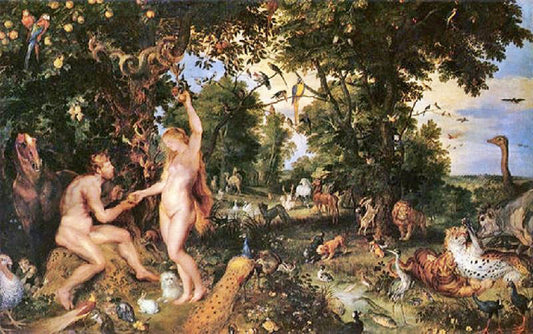 Adam And Eve In Worthy Paradise by Peter Paul Rubens