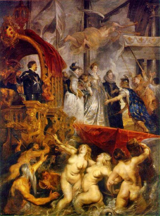 Arrival Of Marie De Medici At Marseilles by Peter Paul Rubens