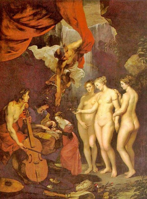 Education Of Marie De Medici by Peter Paul Rubens