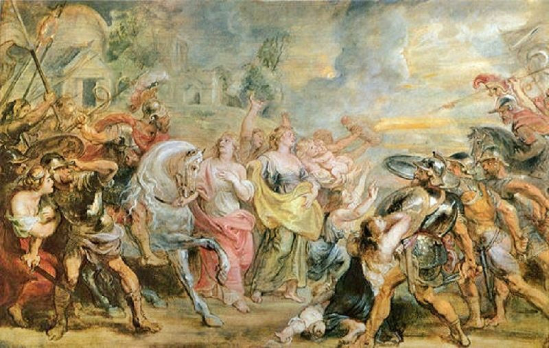 Truce Between Romans And Sabinians by Peter Paul Rubens
