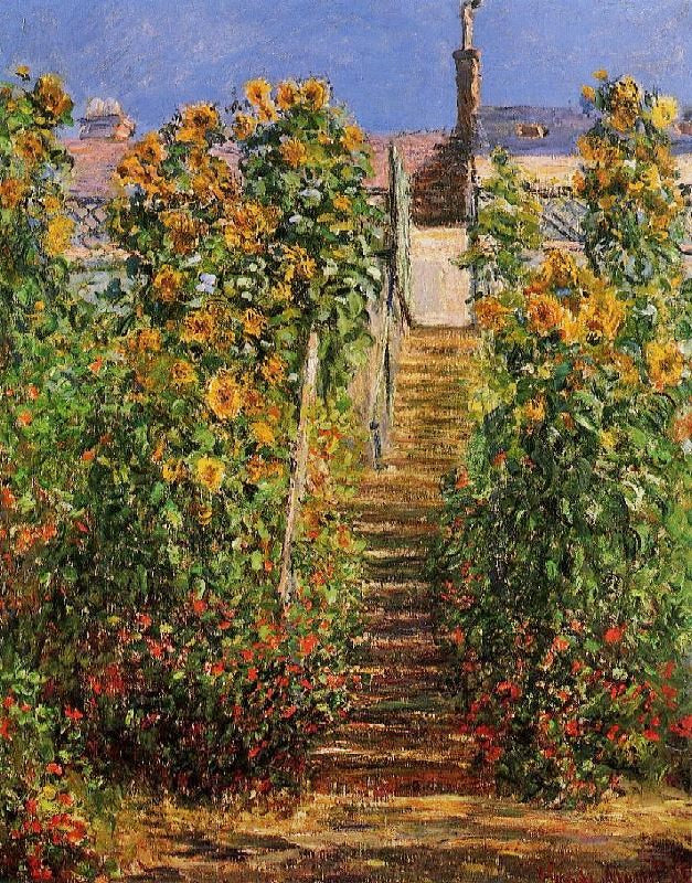 The Steps At Vetheuil by Claude Oscar Monet