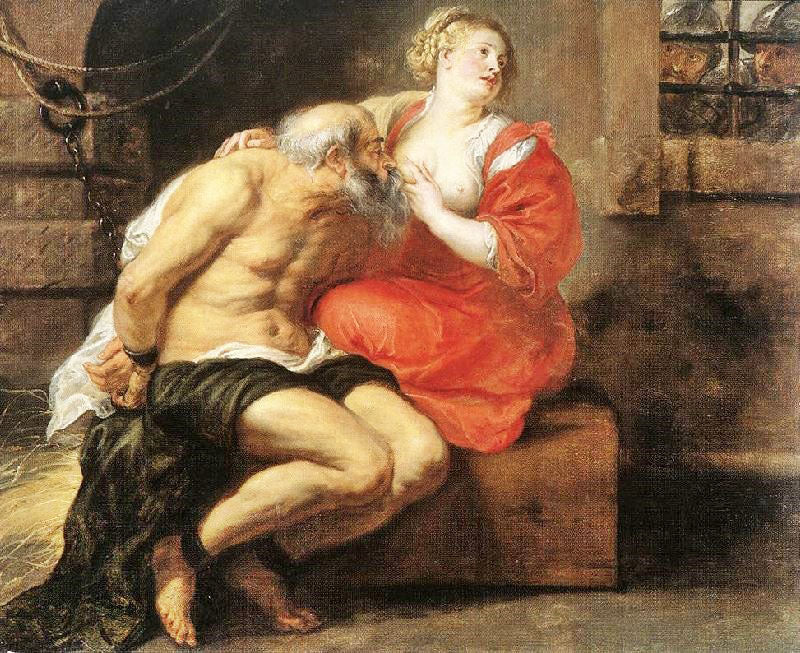 Simon And Pero, Roman Charity by Peter Paul Rubens