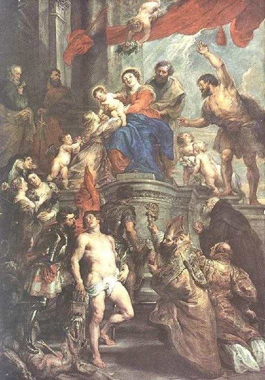 Madonna Enthroned With Child And Saints by Peter Paul Rubens