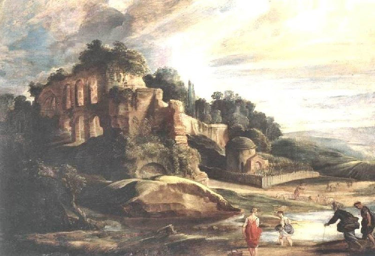 Landscape With The Ruins Of Mount Palatine In Rome by Peter Paul Rubens