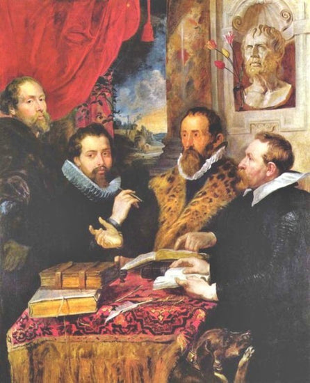 Selfportrait With Brother Philipp, Justus Lipsius And Another Scholar by Peter Paul Rubens