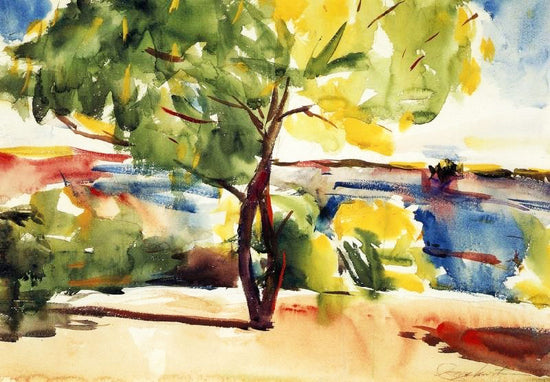 Two Mesquite Trees by Charles W. Hawthorne