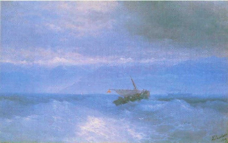 The Caucasian Range From The Sea. by Ivan Constantinovich Aivazovsk