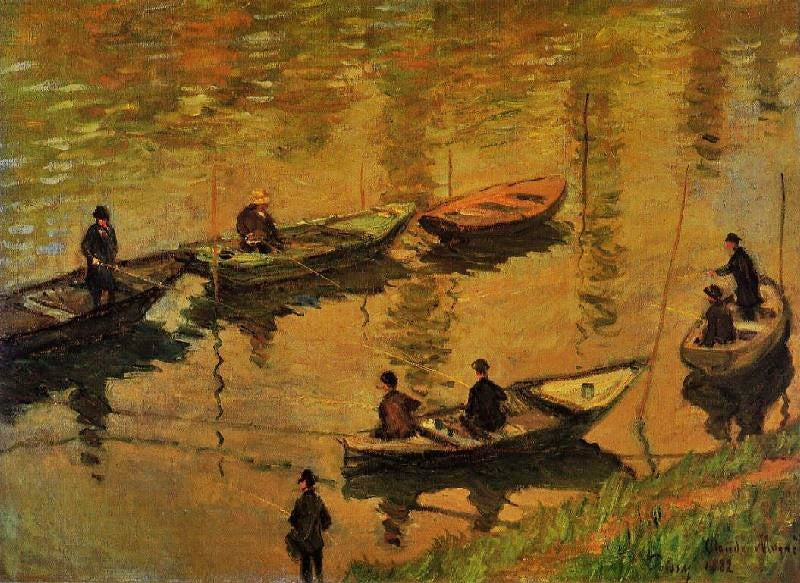 ANGLERS ON THE SEINE AT POISSY