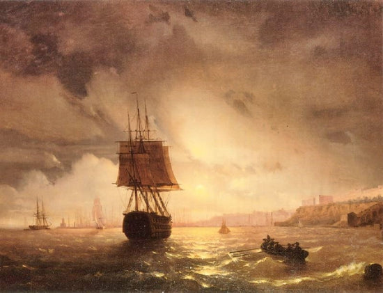 The Harbor At Odessa On The Black Sea by Ivan Constantinovich Aivazovsk