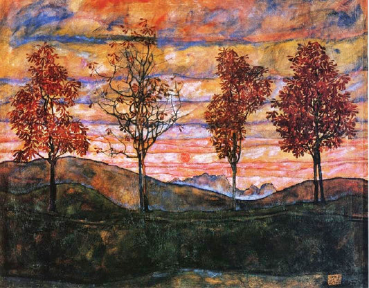 Four Trees by Egon Schiele
