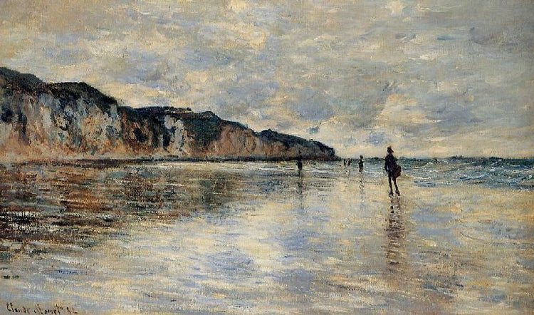 Low Tide At Pourville by Claude Oscar Monet