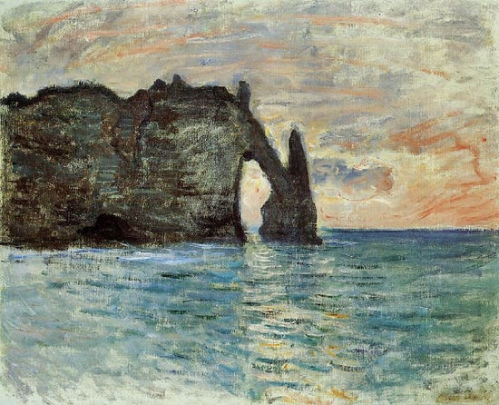 The Cliff At Etretat by Claude Oscar Monet