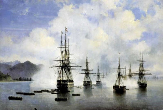 The Landing Of Raevsky N N Near Subashi by Ivan Constantinovich Aivazovsk